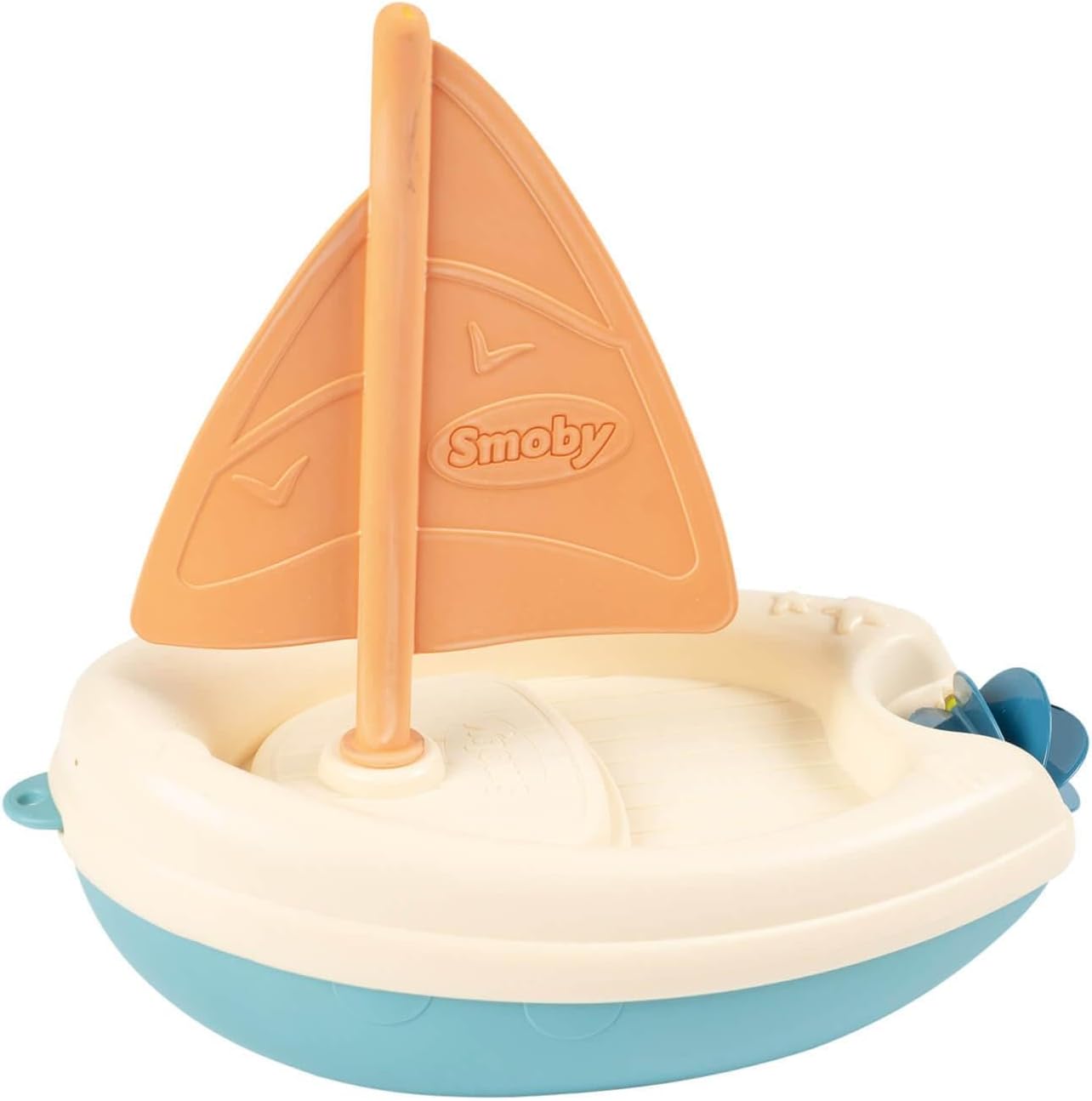 Smoby Multicolored Green Boat with Sail and Paddle Wheel, For ages 12 months and above. Made in France