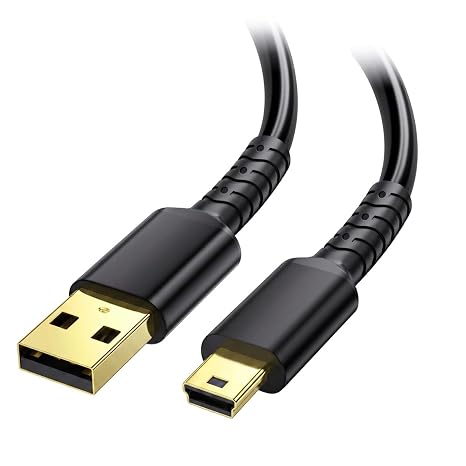 VOTY Mini USB Cable, USB 2.0 to Mini B Male Charger Cord Durable USB Mini to USB Charging Cable Compatible with PS3 Controller, MP3 Player, Camera, Dash Cam, Hero 3+ (3ft)