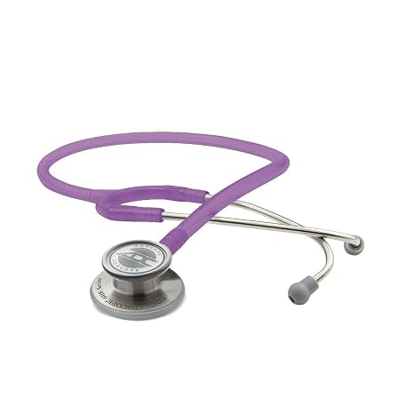 ADC Adscope 608 Convertible Clinician Stethoscope, AFD Tunable Technology | Convertible Diaphragm/Bell, Stainless Steel Materials, 30 Inch Length, Brushed Finish, Amethyst