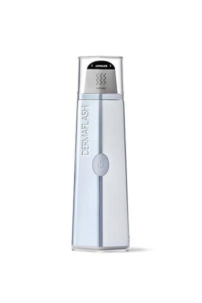 DERMAFLASH DERMAPORE+ Skin Care Device, Ultrasonic 2-in-1 Pore Extractor and Serum Infuser, Holiday Metallic