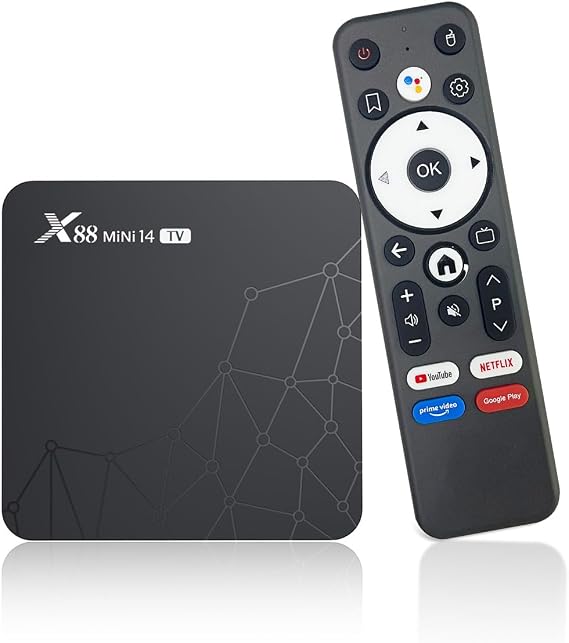 Android TV Box 14.0, Android Box 4K HDR10 2GB RAM 16GB ROM RK3518 Quad Core