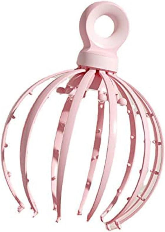 Twelve-claw Head Massager Ball Scalp Scratching Head Scratcher Soul Extractor (pink)