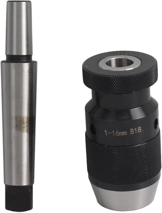 Lathe Chuck, MT3 B18 Drill Chuck, 5/8 Capacity Manual Hand Drill for Drilling Machines, Milling Machines, Lathes and Boring Machines