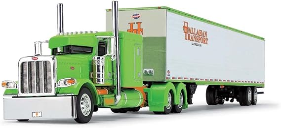 DCP by First Gear Big Rigs #9 - Hallahan Transport: Peterbilt Model 389 with 63" Flat Top Sleeper & 53' Utility Trailer