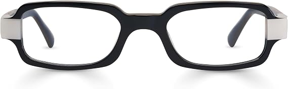 eyebobs - Straight-Edge | Premium Reading Glasses for Men and Women | Rectangle Frame for Average Faces | Sizes 0.00-4.00