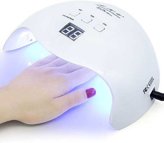 Gel UV LED Nail Polish Lamp, LKE Nail Dryer 40W LED Light with 3 Timers Professional for Nail Art Tools Accessories White