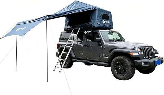 Inflatable Rooftop Tent - 3 Man Easy Set-up Four Season Waterproof and Sun Resitant Camping Dome Car Roof Top Tent with 90° Awning - Usable on water - Suitable for SUV Truck and Jeep
