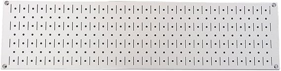 Wall Control Narrow Pegboard Rack 8in x 32in White Metal Pegboard Runner Tool Board
