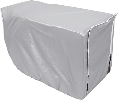 AUNMAS Air Conditioner Covers for Outside, Polyester Weatherproof AC Unit Cover Protector Winter Cover for Year Round Rain Snow Sun 3p