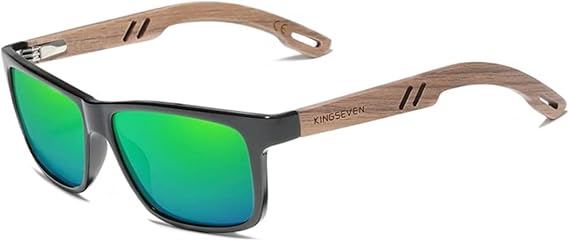 KINGSEVEN Design Men Glasses Reinforced Hinge Wood Handmade Temples Sunglasses Polarized Lens Women Eyewear Sun Glasses
