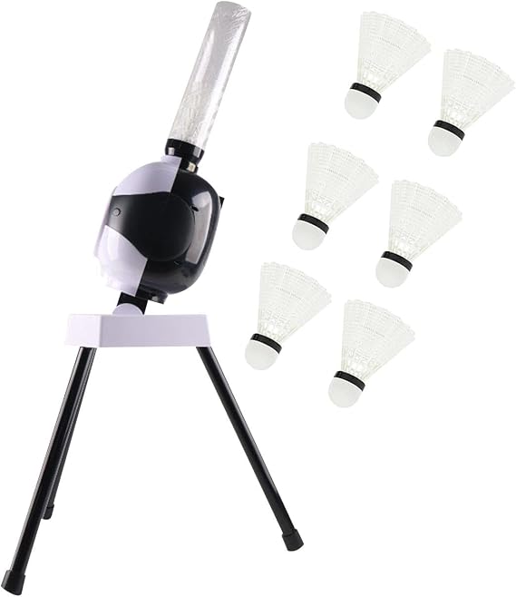 Badminton Service Machine Professional Robot Ball Launcher Portable Automatic Badminton Ball Tosser Self Play Device with PVC Structure