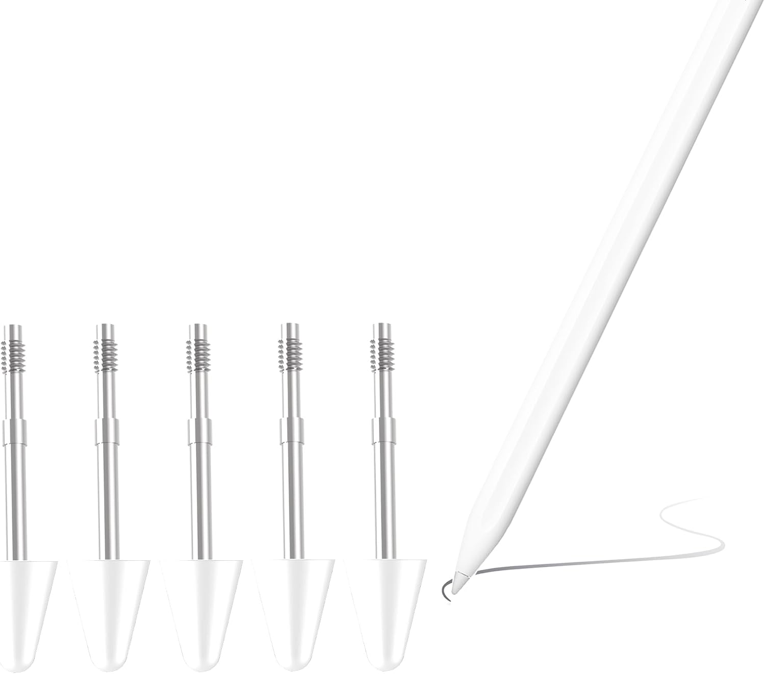 Pack of 5 Original Replacement Tips for Xiaomi Redmi Pad Pro & SE 2 Smart Pen Stylus Tip Touch Tips Nibs for Redmi Pad 2/2 Pro/SE Durable Precise Control White