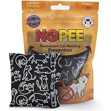 Cat Marking Prevention - Indoor - Permanent - Effective - Stops Cats from Marking or Peeing - Eliminates a Cats' urge to Mark, Put Bag Down & Your Problem is Solved! (Black with Cats)