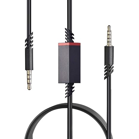 Clydewy A40 Replacement Cable for astro Inline Mute Cord 3.5mm Audio Extension Cords Compatible for A10 A50 A40 TR Gaming Headsets Xbox One Gaming Headphones Ps-5/4 Controller,2m/Black
