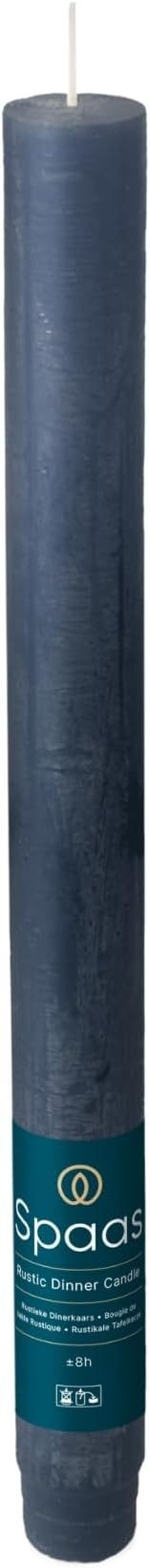 Spaas Rustic Dinner Candle 8h, Dark Blue [Energy Class A+]
