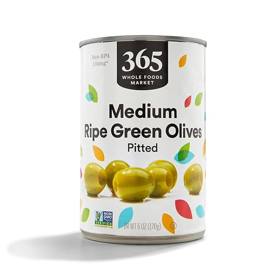 365 by Whole Foods Market, Ripe Green Pitted Olives, 6 Ounce