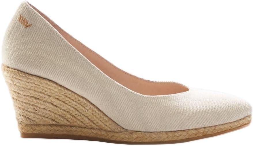 VISCATA Roses Espadrille Canvas Wedges Spain Handmade 2 12 Heel Woman Wedge Pumps with Organic Cotton Canvas and 100% Natural Jute Midsole for All Occasions: Casual, Work, Party