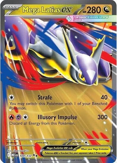 Pokemon - Mega Latias ex - 100/132 - ME01: Mega Evolution (MEG) - Double Rare - Single Card
