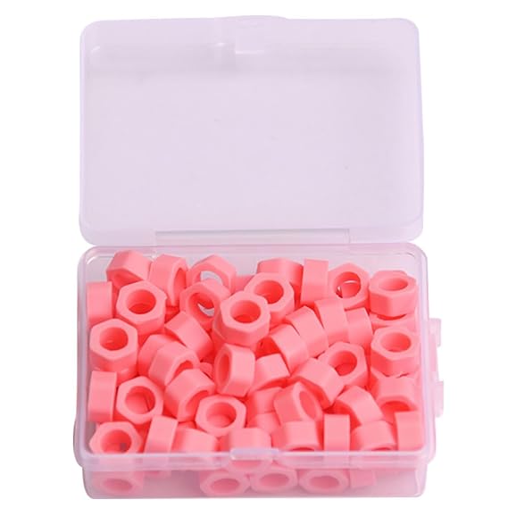 100Pcs Dental Code Rings Orthodontic Silicone Ring Autoclavable Code Mixed Color Instrument Large Small (Large Pink)