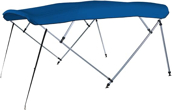 Carver A(8SQ) 4893UB-04 8'L 4-Bow SQ Tube Pontoon Bimini Top Kit - 48" H, Fits 96"-102" W, Pacific Blue