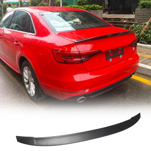 MCARCAR KIT Trunk Spoiler fits for Audi A4 B9 Sline S4 Sedan 2017-2024 Matte Back FRP Rear Boot Lid Highkick Wing Lip Factory Outlet