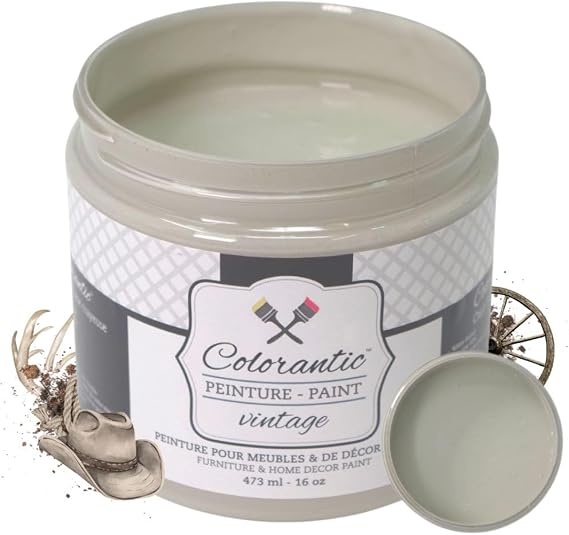 Colorantic | RANCH Chalk Paint Based for Furniture DIY - Multi-Surface Craft Paint | SOFT BROWN Home Decor Painting (16 oz, Ranch)