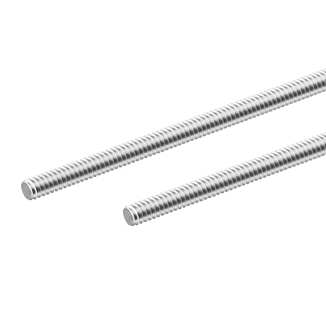 M8 x 1.25mm x 350mm Fully Threaded Rod 304 Stainless Steel Long All Threaded Screw Bar Studs Right Hand Threads for Anchor Bolts Clamps Hangers (Pack of 2)