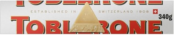 Premium Swiss Chocolate Bar - Best gift for Any occasion (Toblerone White Chocolate Bar 340g)