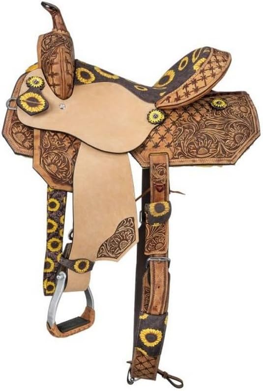 Silver Royal Sunflower Barrel Saddle