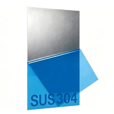 304 Stainless Steel Sheets Metal, 304 Stainless Steel Plates, Stainless Steel Shim Stock Plates,Metal Sheets for Crafting, Stovetop, Snow Frosted Surface (4, 0.5mm Thick, 12 x 6 Inch)