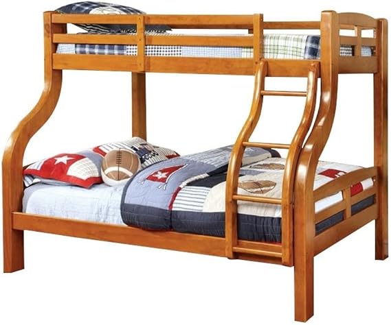 HOMES: INSIDE + OUT ioHOMES Curlie Bunk Bed, Twin/Full, Oak