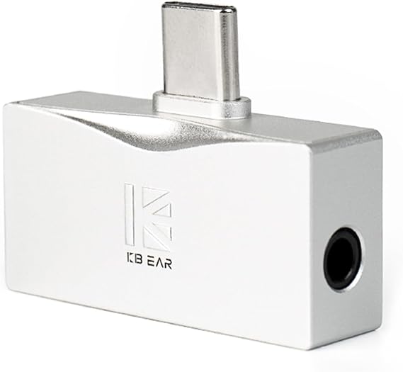 2026 Latest KBEAR TC06 USB C DAC with Headphone Amplifier, Portable Mini DAC Amp with 3.5mm 4.4mm Output, HIFI Hi-Res USB C to 3.5mm Audio Adapter for KZ ZS10 PRO IEM,Work with PC/Laptop/Phone(Silver)
