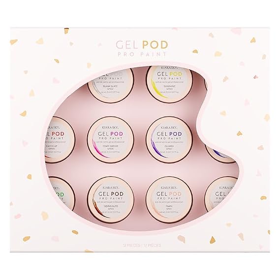 KIARA SKY Professional Nails *NEW* Gel Art Paint Pod Collection - 12 Ultra Pigmented Colors for Nail Art