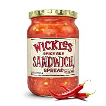 Wickles Pickles Spicy Red Sandwich Spread (6 Pack) - Hot Pepper Relish - Slightly Tangy, Perfectly Spicy, Wickedly Delicious (16 oz. Jars)