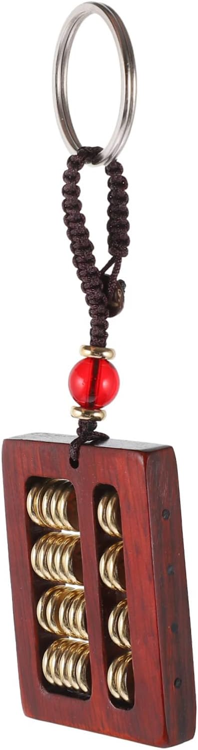 Abacus Keychain Mini Abacus Keyrings Feng Shui Hanging Chinese Style Keychain Chinese s Charm Wood Car Keys Collection China Rope Child Christmas