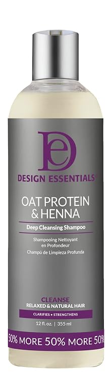 Design Essentials Oat Protein & Henna Deep Cleansing Shampoo, 12 fl oz