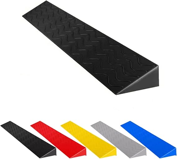 Door Ramp Threshold for Wheelchair, Portable Ramp for Home Steps, Scooter Ramp for Stairs, Heavy Duty Rubber Driveway Ramps, Outdoor Lightweight Ramps Driveway (Black 100x8x2cm)