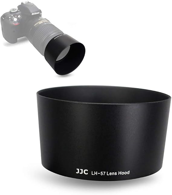 JJC Reversible Dedicated Lens Hood Shade for Nikon AF-S DX NIKKOR 55-300mm f/4.5-5.6G ED VR Zoom Lens, Nikon HB-57 Replacement Lens Hood