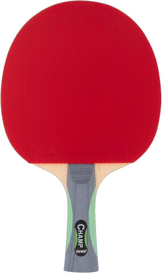 GEWO Champ Tischtennisschläger - Anfänger Tischtennis-Schläger mit hoher Kontrolle und fortgeschrittenen Rotationseigenschaften - Allround-Fertigschläger für Hobbyspieler 18mm Thunderball-Belag