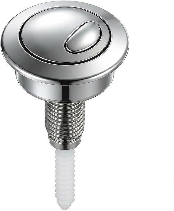 Toilet Flush Button Replacement Compatible with Optima 49 Type Flush Valve System Dual Flush Cistern Push Button ABS Durable Round Design Easy Install Bathroom Repair Spare Part Universal Fit 1PC