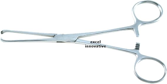 Allis Tissue Forceps 4x5 Teeth Jaws With Ratchet Lock | Medixplus (5" Length)