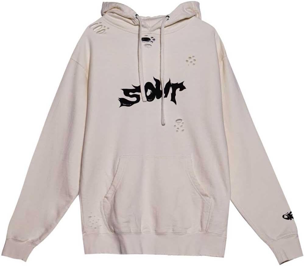 Olivia Rodrigo - Unisex Sour Butterfly Pullover Hoodie, Color Natural, Size: Large