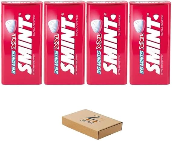 SMINT Sugar Free Mints Strawberry Flavor - 36 Mints Tin Pack of 4