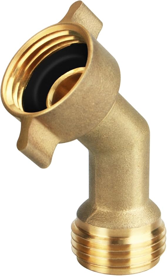1pcs 45 Degree RV Hose Elbow with Easy Grip, 3/4" GHT City Water