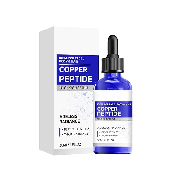 Copper Peptide Serum for Face Body Hair 1% GHK-CU Anti-Aging Radiance Serum 30ml/1 FL.OZ