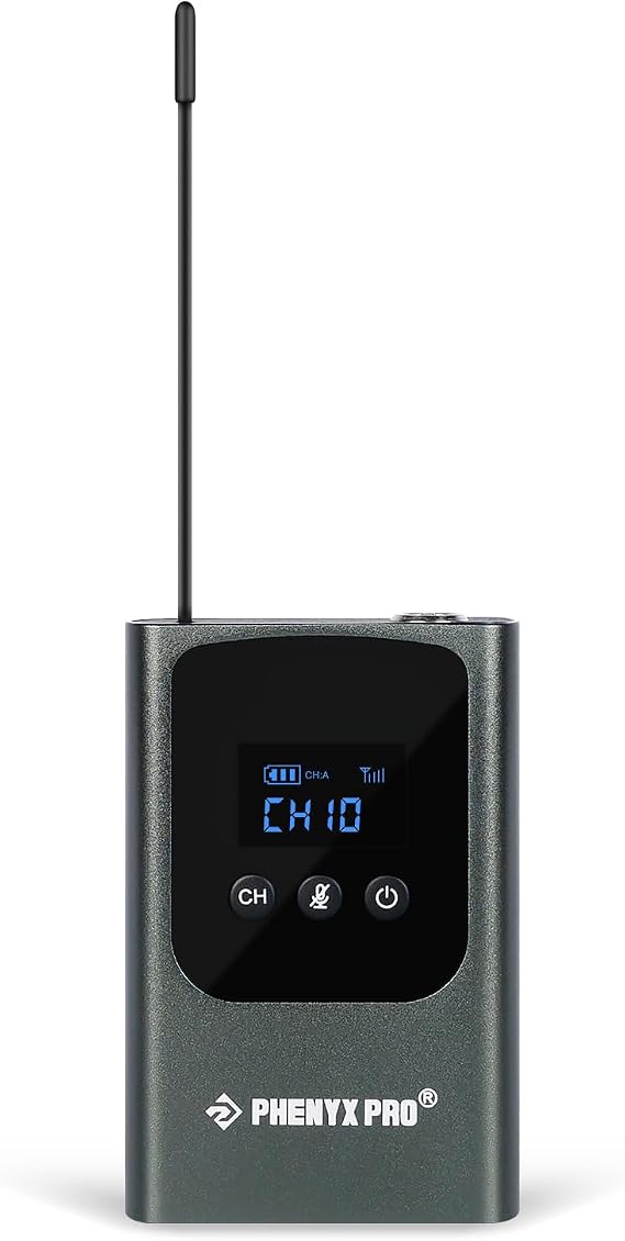 Phenyx Pro Portable 900 MHz UHF Bodypack Transmitter PWB-P-900