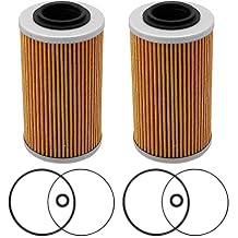Hoypeyfiy 420956741 ATV/Motorcycle Oil Filters Replacement for Sea-Doo GTI GTR GTX Bombardier John Deere Replaces KN-556 711956741 2 Pack