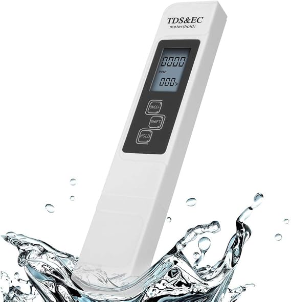 Mesee Water Quality Test Meter 3 in 1 LCD Digital Water Quality Tester Water Tester TDS EC Water Tester High Accuracy for Drinking Water Pool Aquarium Fish Pond and Swimming Pool