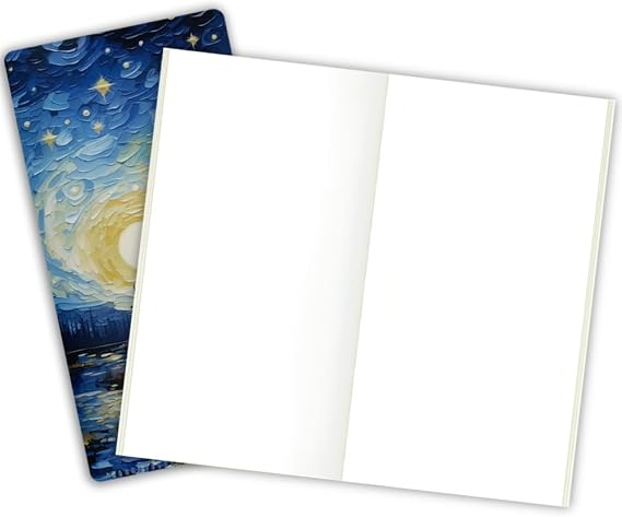 E-WEICHEN Pocket Planner Notebook with Plastic Sleeve, Blank Planner Refills, 30Sheets,8.25x4.25inches Regular TN Journal Notebooks,Travelers Notebook Insert for Sketching & Notes.Starry sky