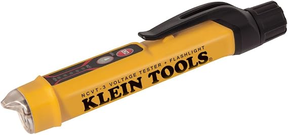 Klein Tools NCVT-3 Voltage Tester, Non-Contact Dual Range Voltage Tester Pen for AC Testing, with Integrated Flashlight